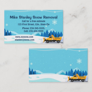Snow Removal  Custom Business Business Card
