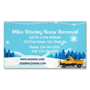 Snow Removal  Custom Business Business Card