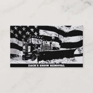 *~* Snow Removal Grunge Truck AP74  Business Card