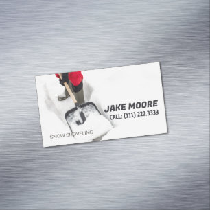 Snow Removal Magnetic Business Card
