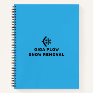 Snow Removal Plough And Snowflake Graphic Notebook