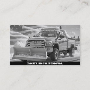 *~* Snow Removal  Plow Truck Flag Patriotic Business Card
