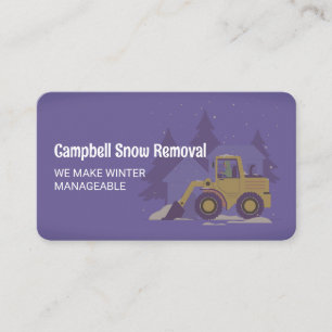 Snow Removal Plowing Business Card