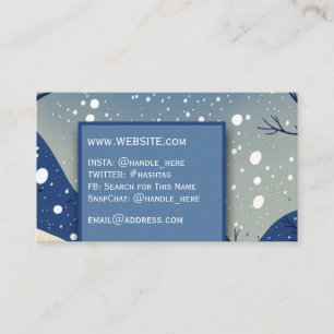 Snow Removal Service Rural Professional Executive Business Card