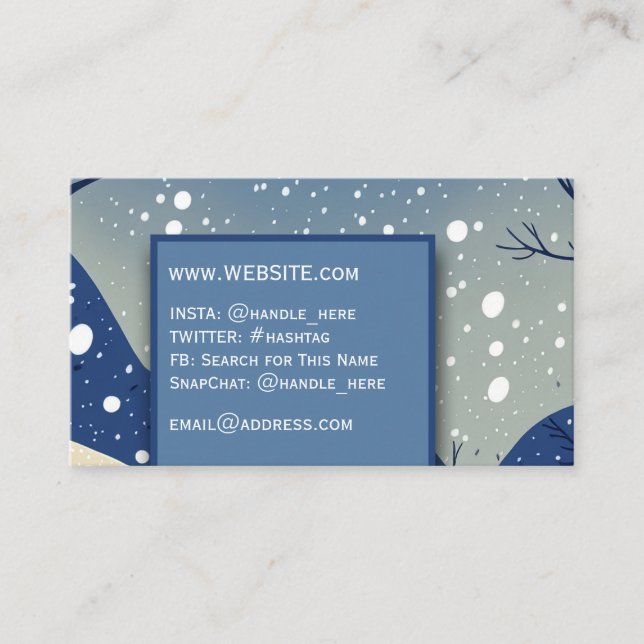 Snow Removal Service Rural Professional Executive Business Card (Front)