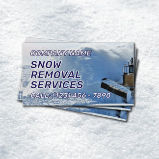 Snow removal services business card