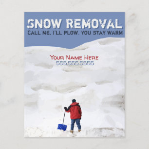 Snow Removal. Snow Plough Business. Customisable Flyer