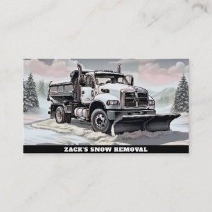 *~* Snow Removal Snow Plough Truck AP74 Business Card