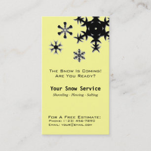 Snow Removal, Snow Ploughing Business Card