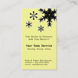 Snow Removal, Snow Ploughing Business Card