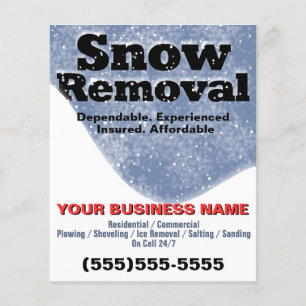 Snow Removal Snow Ploughing Promo Template Flyer