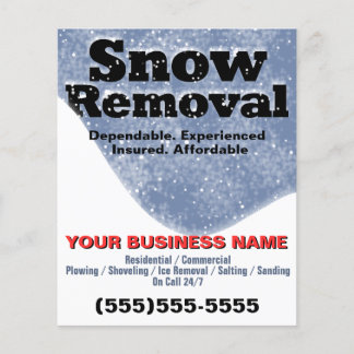 Snow Removal Snow Ploughing Promo Template Flyer