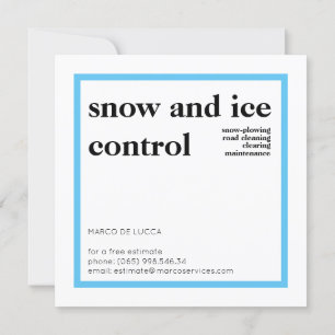 Snow Removal, Snow Ploughing Services Invitation