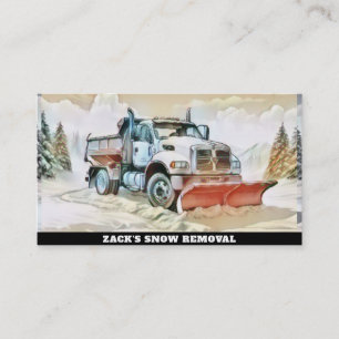 *~* Snow Removal Snow Ploughing  Truck AP74 Business Card