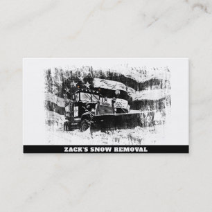 *~* Snow Removal Truck AP74 Grunge Business Card