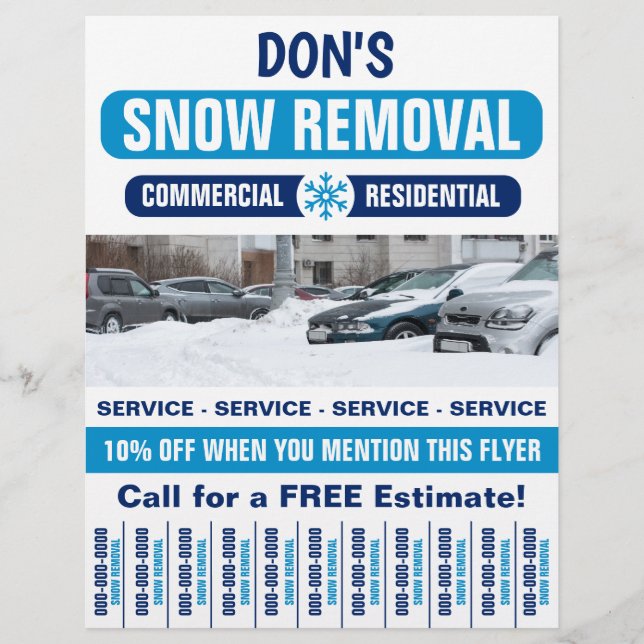Snow Removal With Tear Off Strips Flyer (Front)