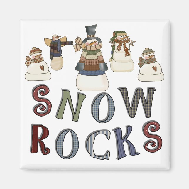 Snow Rocks  T-shirts and Gifts Magnet (Front)