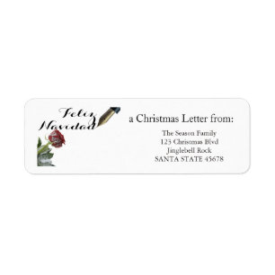 Snow rose Feliz Navidad Letter