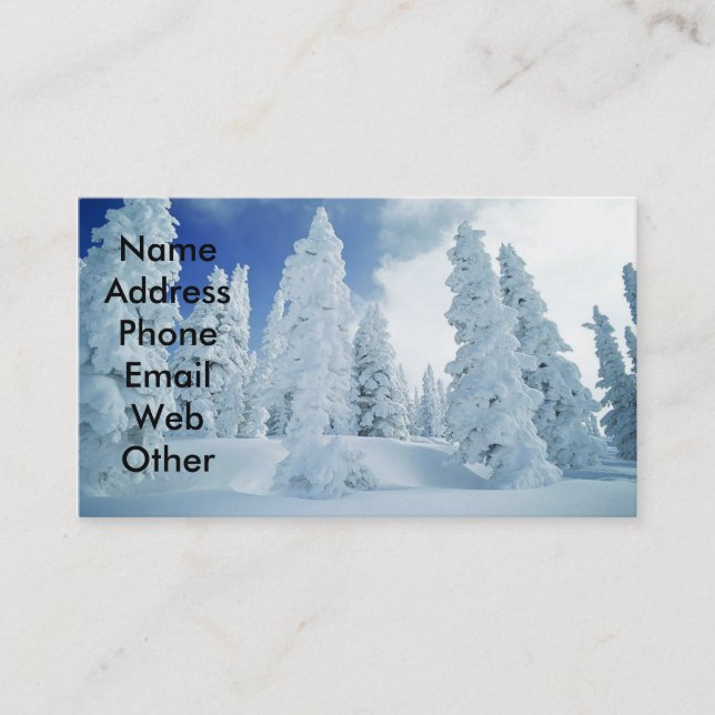 Snow Scene Business Cards (Front)