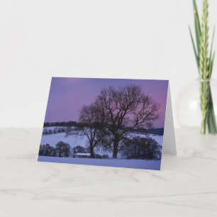 snow scene christmas card