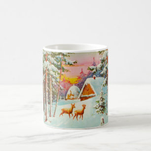 Snow scene coffee mug