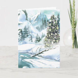 Snow Scene Holiday Card