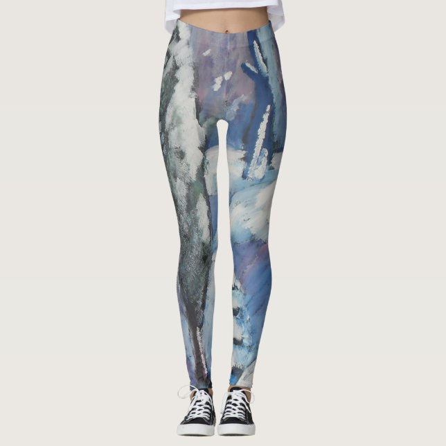 Snow scene leggings (Front)
