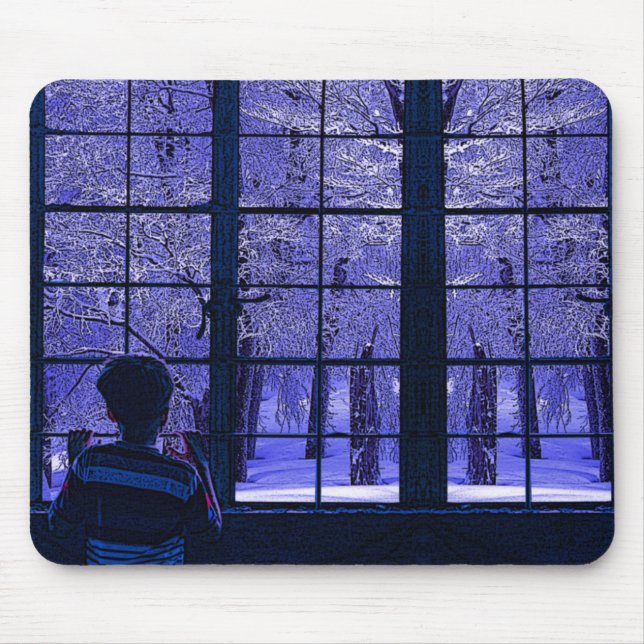 Snow Scene Mouse Mat (Front)