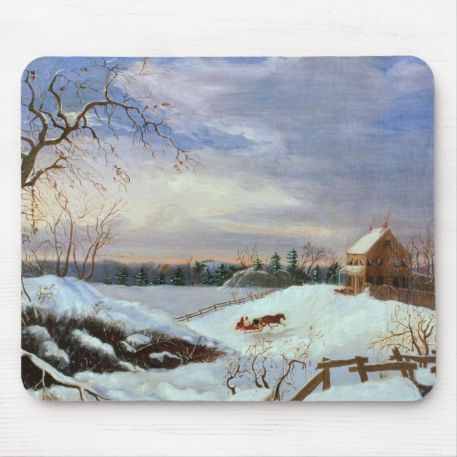 Snow scene, New England Mouse Mat (Front)