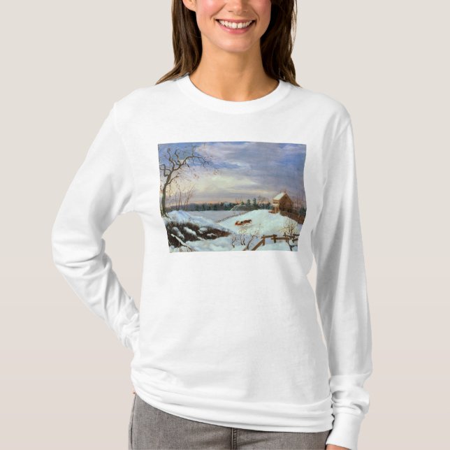 Snow scene, New England T-Shirt (Front)