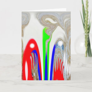 Snow seasonal art holiday card