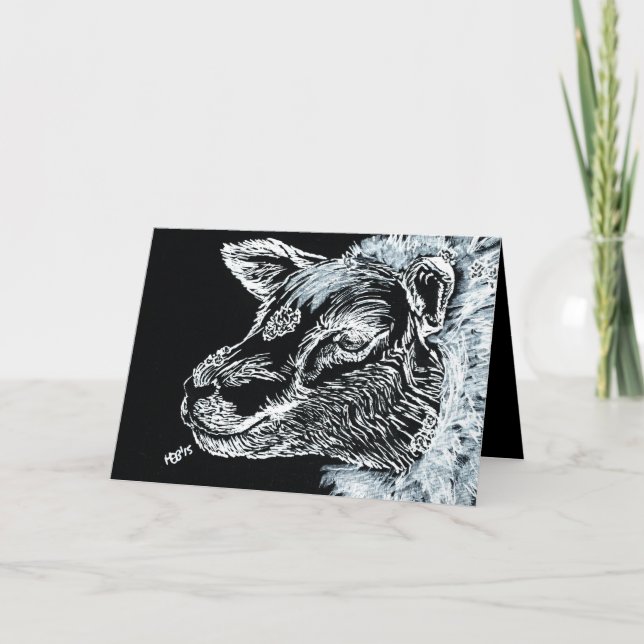 Snow Sheep Holiday Card (Front)