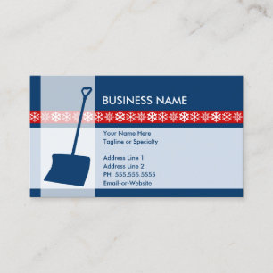 snow shovel elegance business card