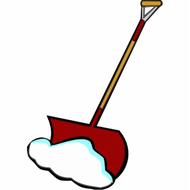 Snow Shovel Tree Ornament Photo Sculpture Decoration (Front)