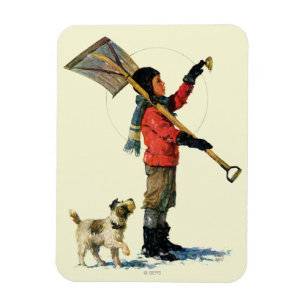 Snow Shoveler Magnet