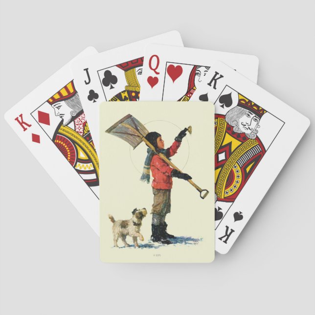 Snow Shoveler Playing Cards (Back)
