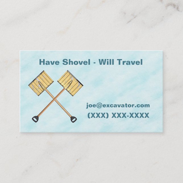 Snow Shoveling Business Card (Front)