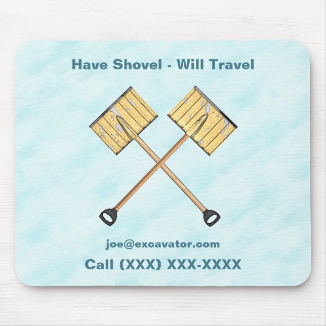Snow Shoveling Business Mouse Mat (Front)