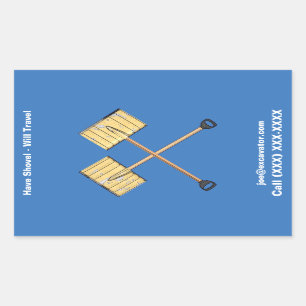 Snow Shoveling Business Rectangular Sticker