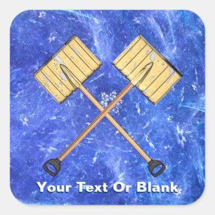 Snow Shoveling Business Square Sticker