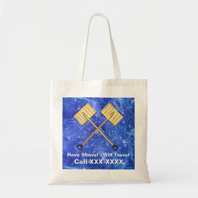 Snow Shoveling Business Tote Bag (Front)