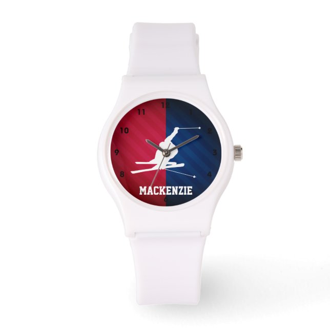 Snow Ski; Red, White, and Blue Watch (Front)
