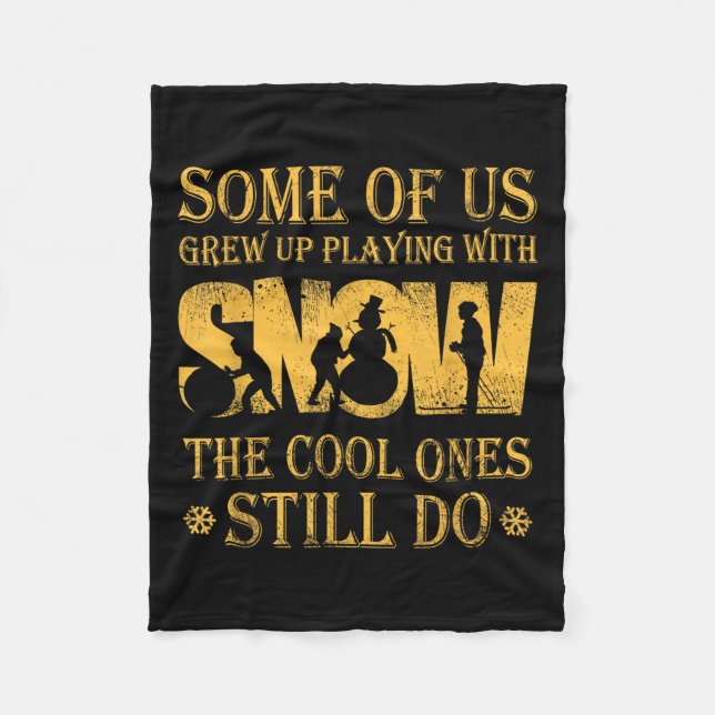 Snow Ski Stuff Retro Design For Ski Snowboarding  Fleece Blanket (Front)