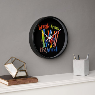 Snow Skiers BFTG Clock