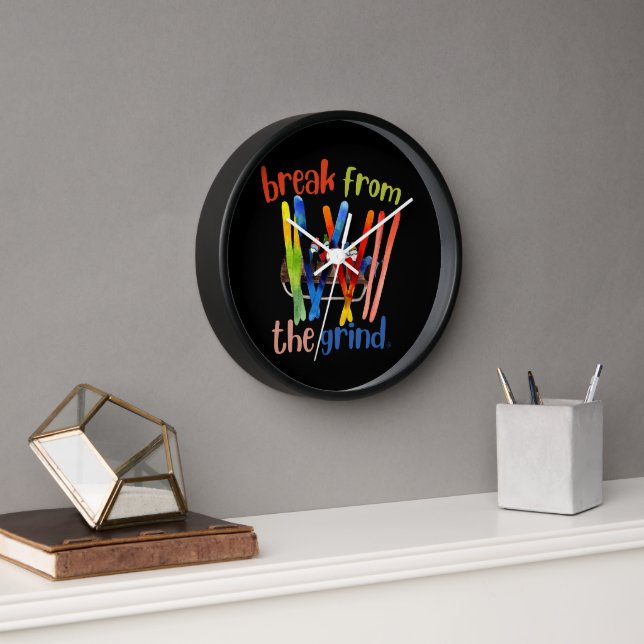 Snow Skiers BFTG Clock (Office)
