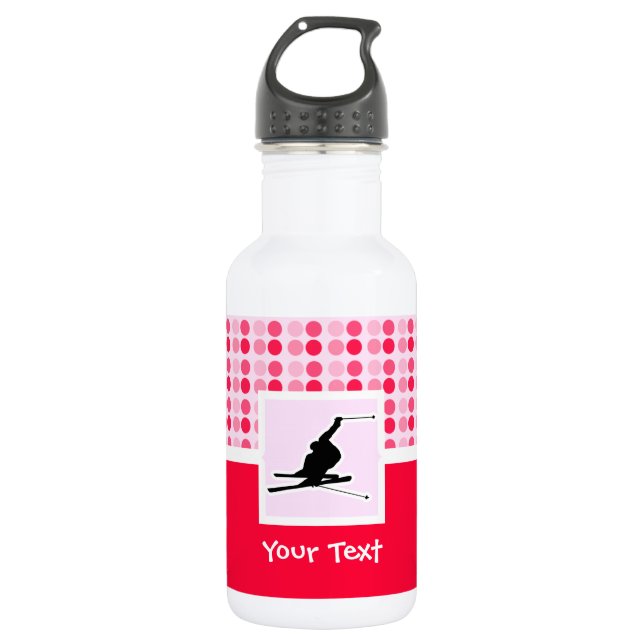 Snow Skiing 532 Ml Water Bottle (Front)