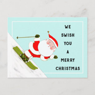 Snow Skiing Holiday Postcard