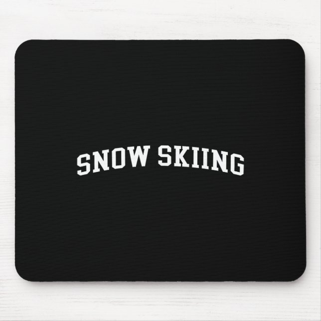 Snow Skiing  Mouse Mat (Front)
