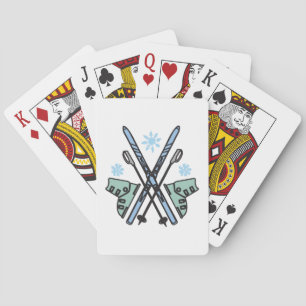 Snow Skiing Playing Cards