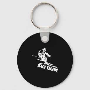 Snow Skiing - Ski Bum T Shirt  Key Ring